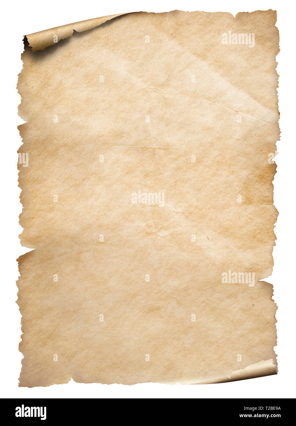 Objet texturé Vintage paper isolated on white Banque D'Images