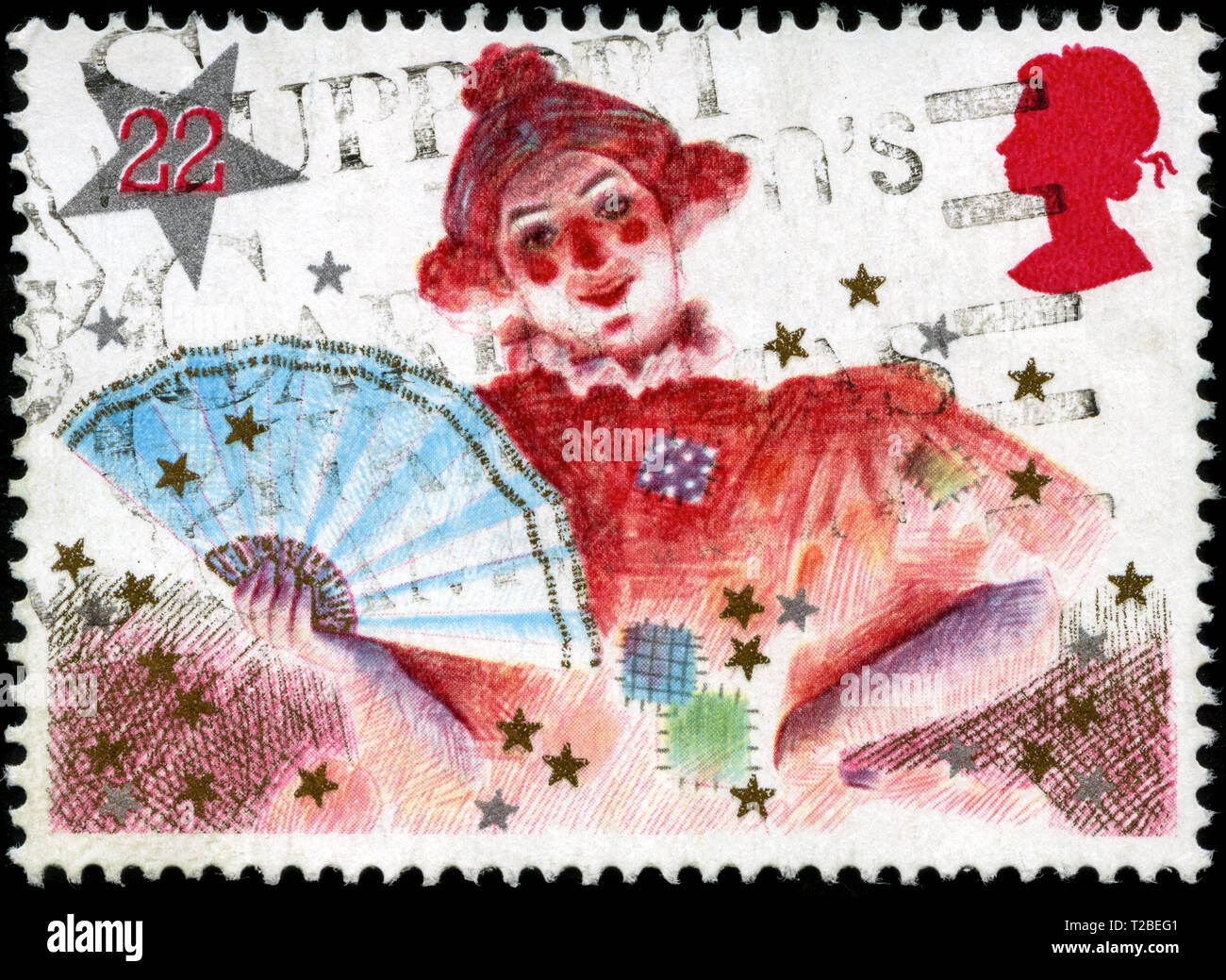 Timbre-poste du Royaume-Uni et l'Irlande du Nord dans les fêtes de Noël 1985 - Pantomine Personnages Banque D'Images