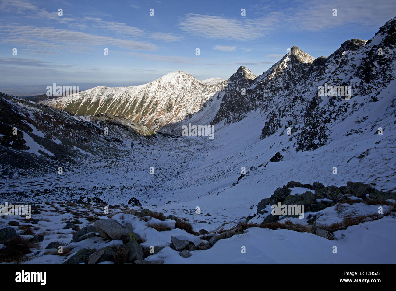 À la montagne l'hiver en Slovaquie Tatras - Rohace Banque D'Images