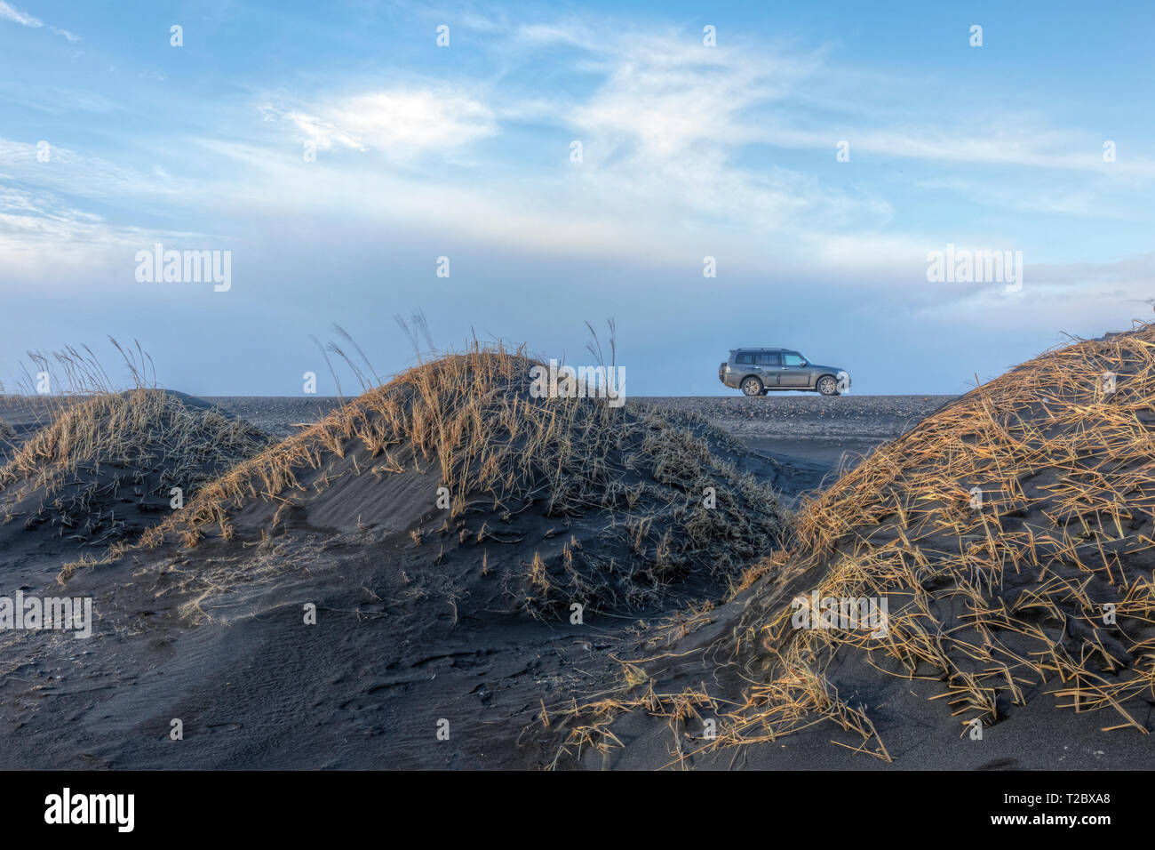 Road Trip, Stokksnes, Hornafjordur, Hofn, Sud de l'Islande, Islande, Europe Banque D'Images