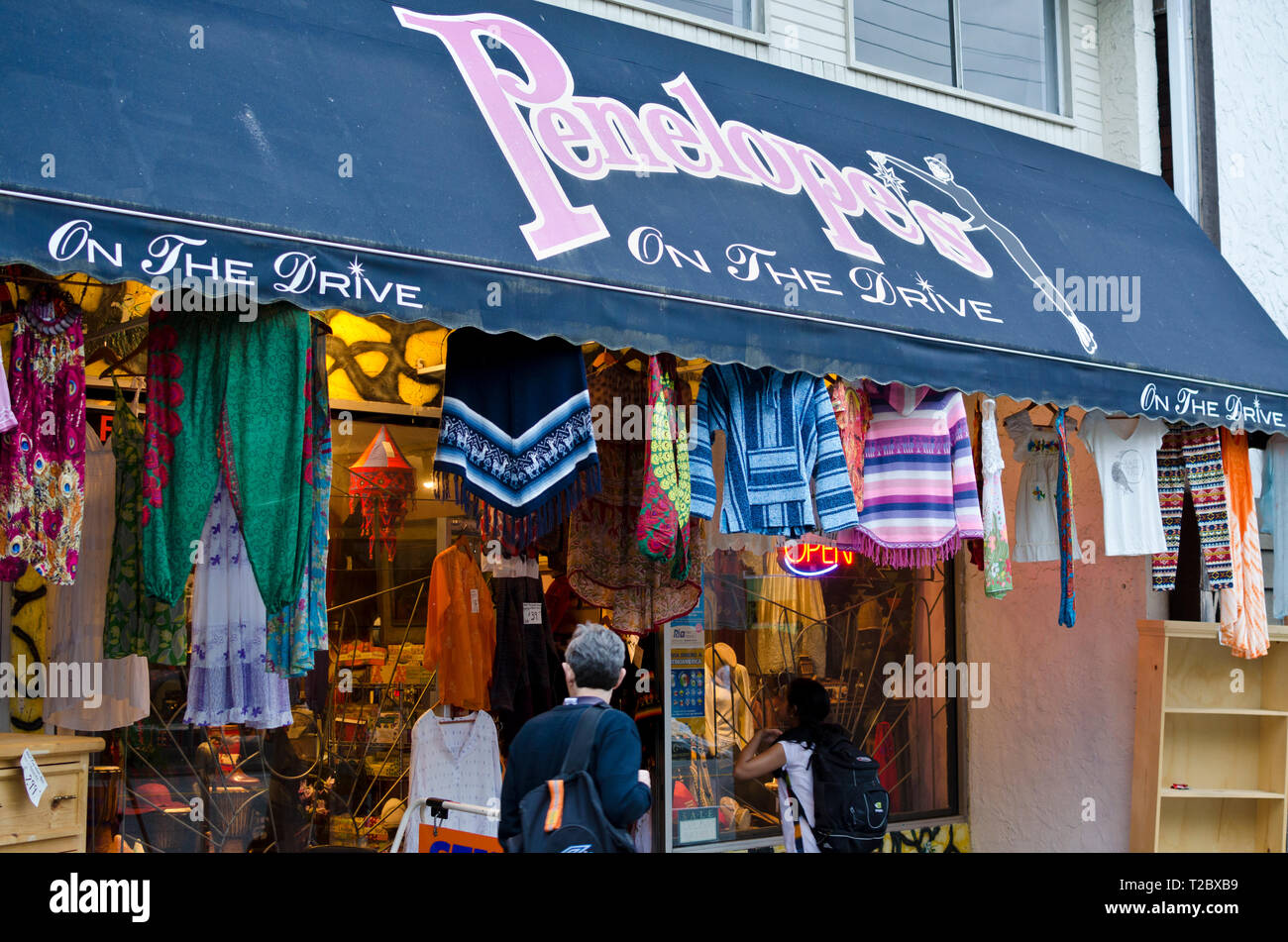 De Pénélope sur le lecteur, un magasin sur la rue Commercial à Vancouver, BC, Canada. Banque D'Images