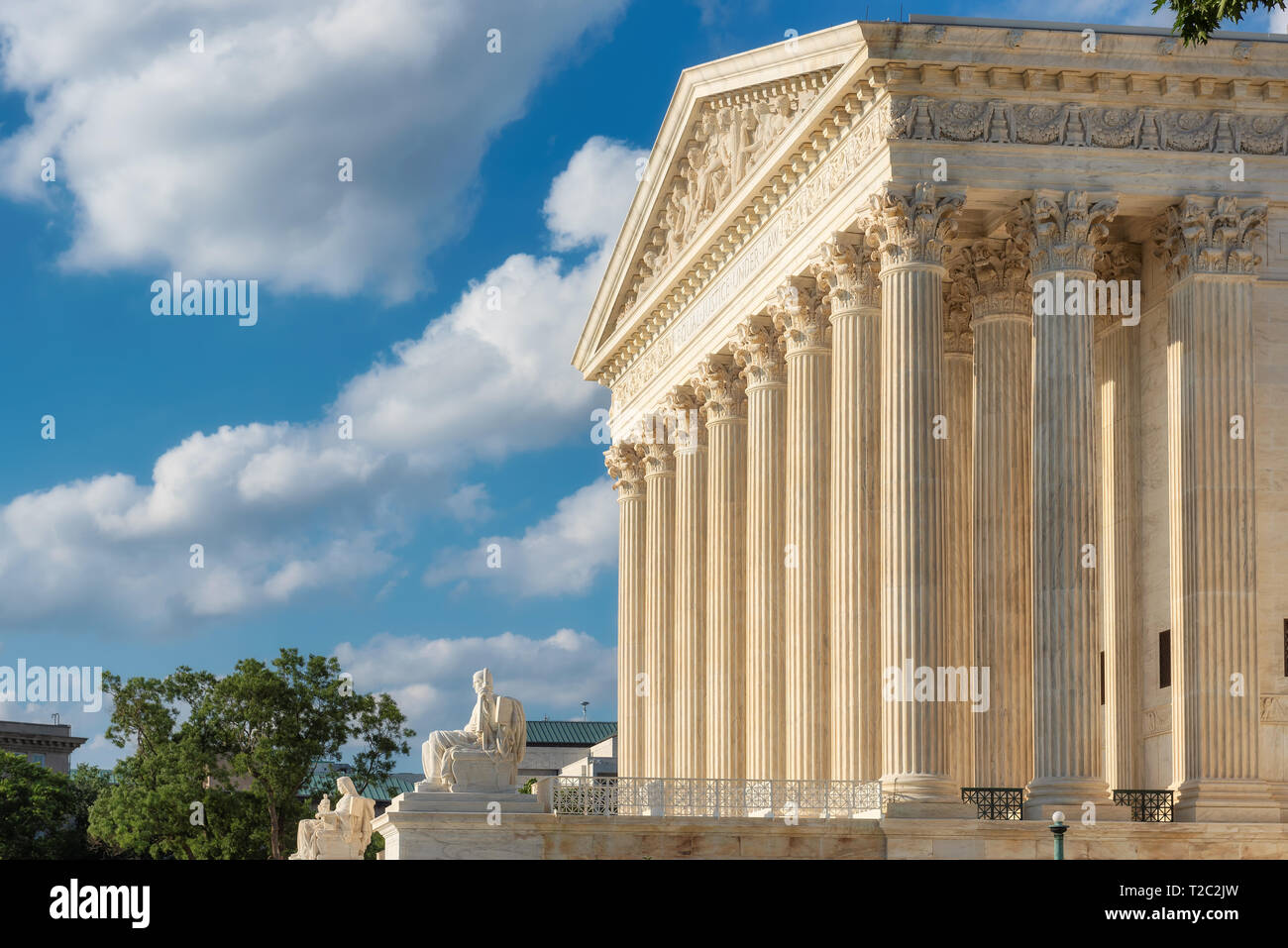 Bâtiment de la Cour suprême des Etats-Unis à Washington DC, USA. Banque D'Images