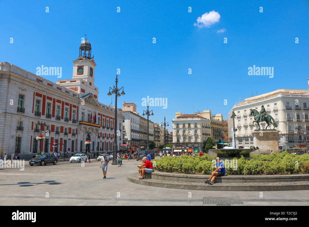 La Puerta del Sol au cours d'une chaude journée d'été, 2018 Banque D'Images