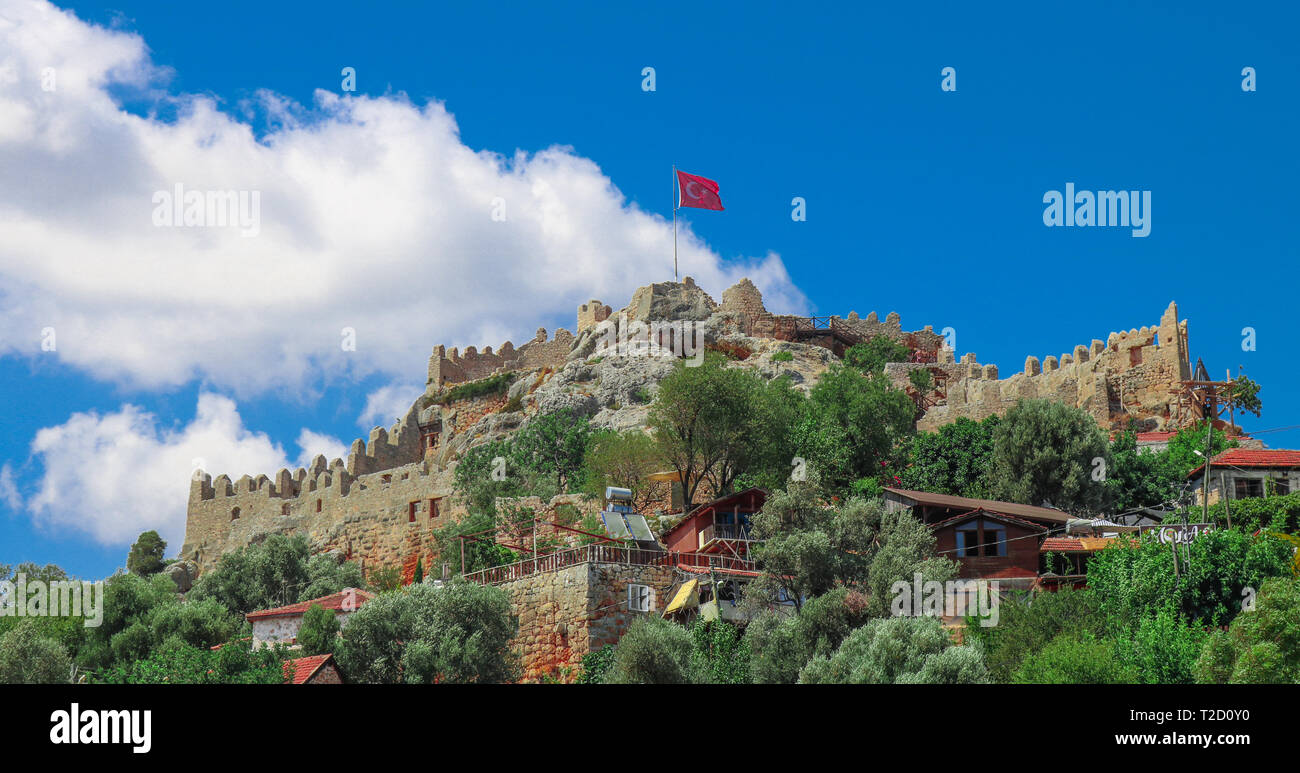 Simena dans les îles de Kekova Kalesi. Près de Antalya, Turquie. Banque D'Images