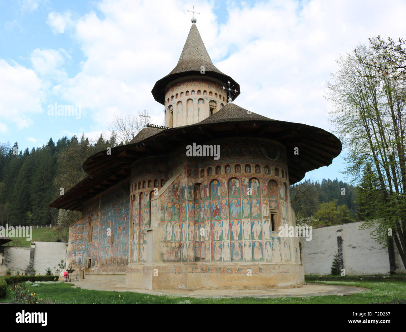 Monastère de Vatra Dornei, Bucovine, Roumanie. Tourner en avril 2018 Banque D'Images