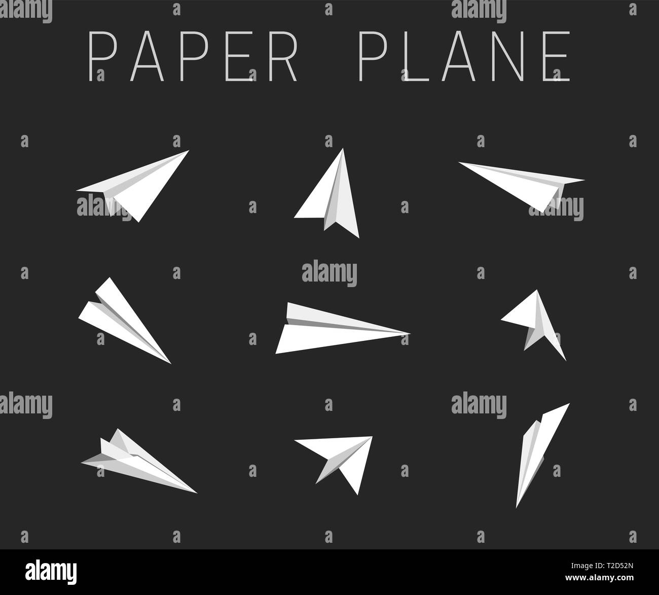 Paper planes icons Illustration de Vecteur