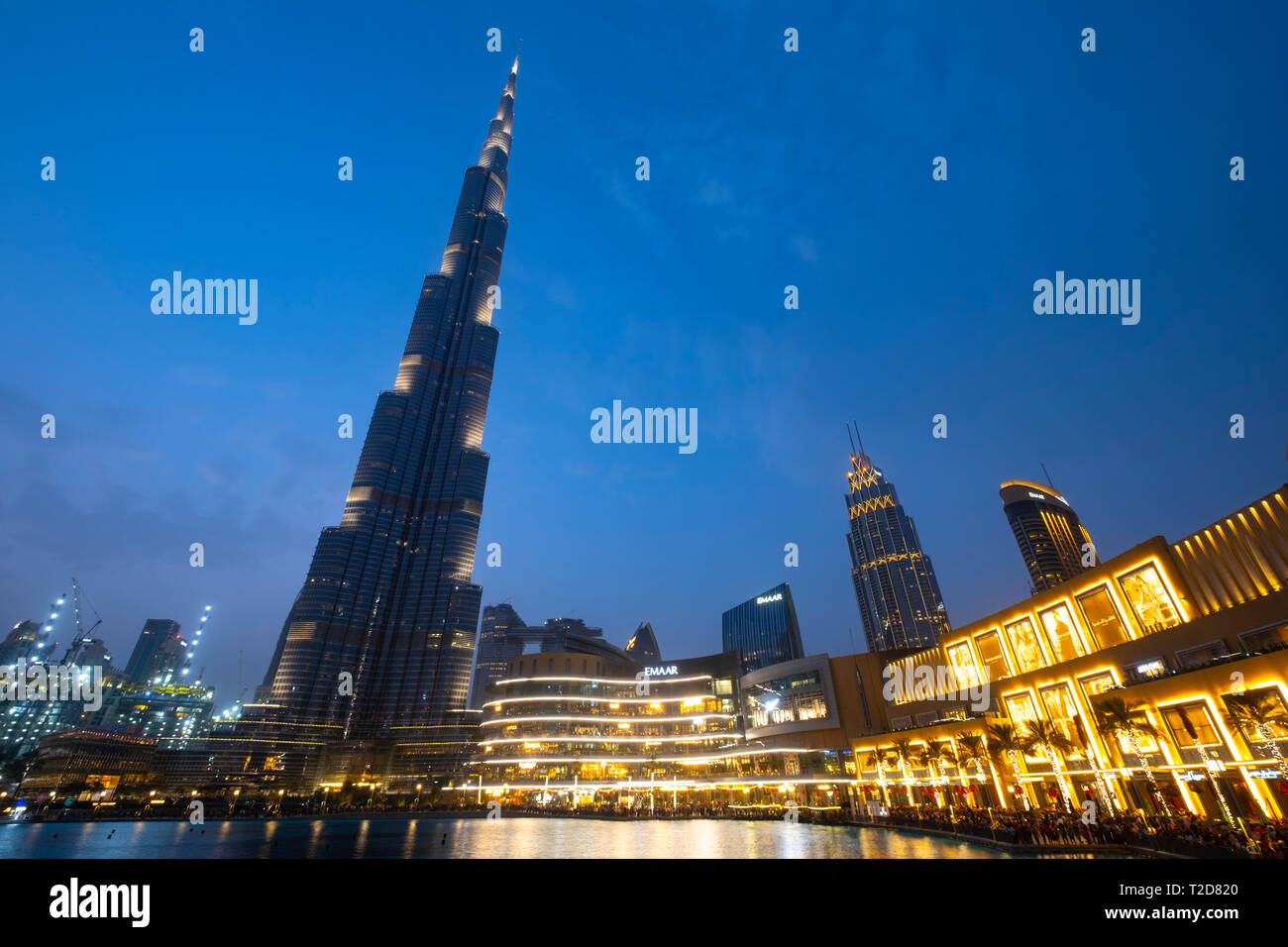 Gratte-ciel Burj Khalifa à Dubaï, Émirats Arabes Unis Banque D'Images