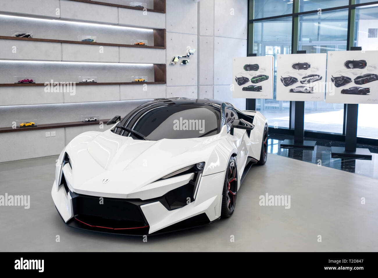 W Motors showroom à Dubaï, Émirats Arabes Unis Banque D'Images