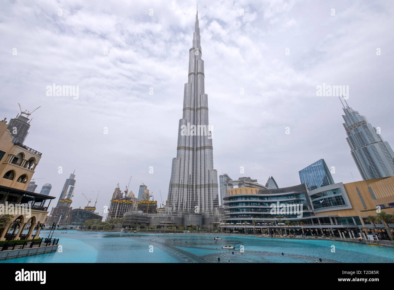 Gratte-ciel Burj Khalifa à Dubaï, Émirats Arabes Unis Banque D'Images