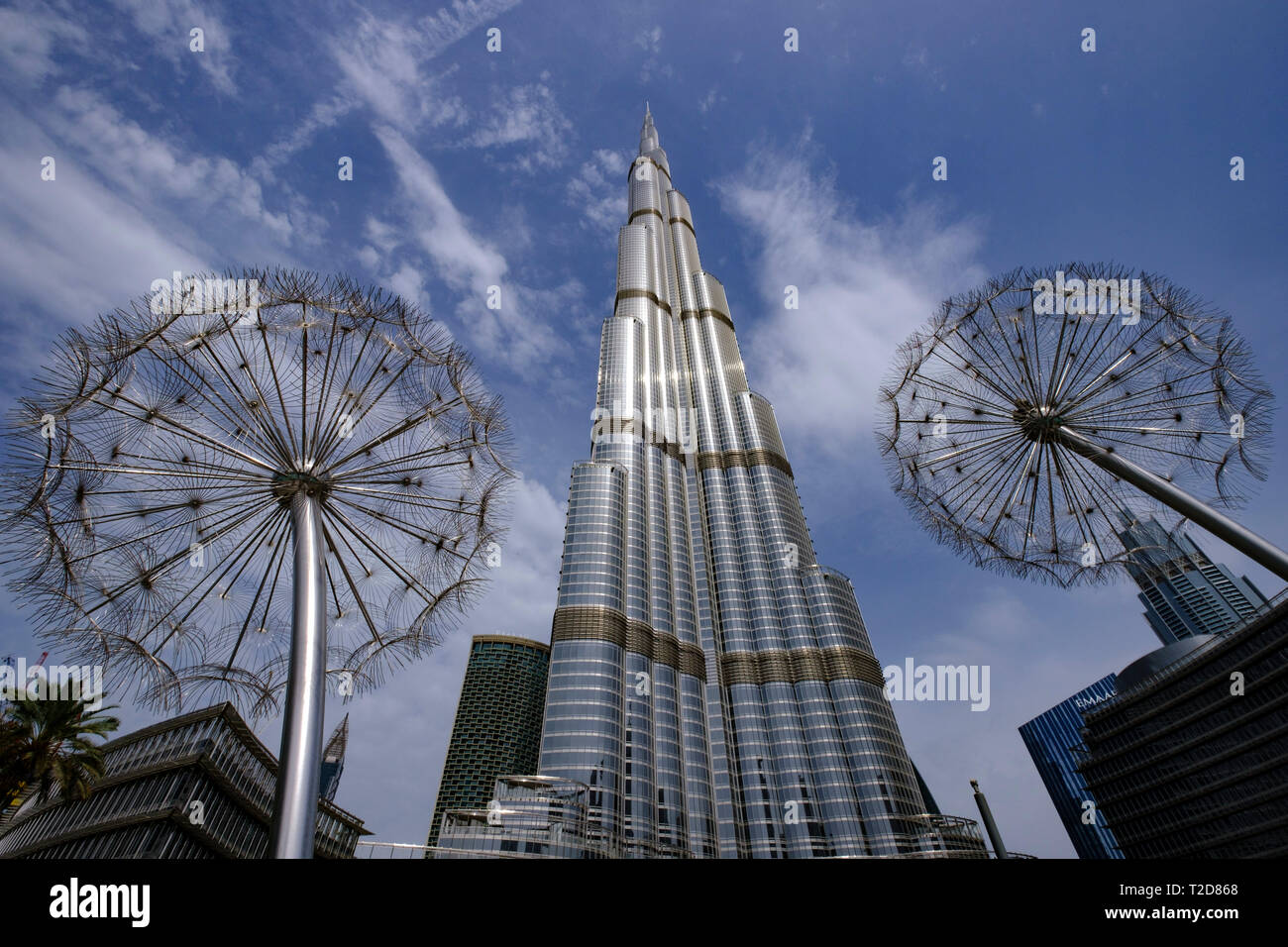 Gratte-ciel Burj Khalifa à Dubaï, Émirats Arabes Unis Banque D'Images