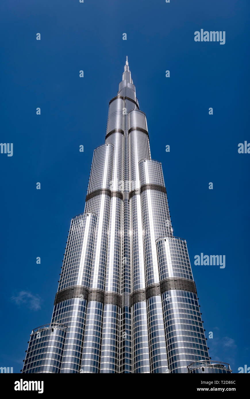 Gratte-ciel Burj Khalifa à Dubaï, Émirats Arabes Unis Banque D'Images