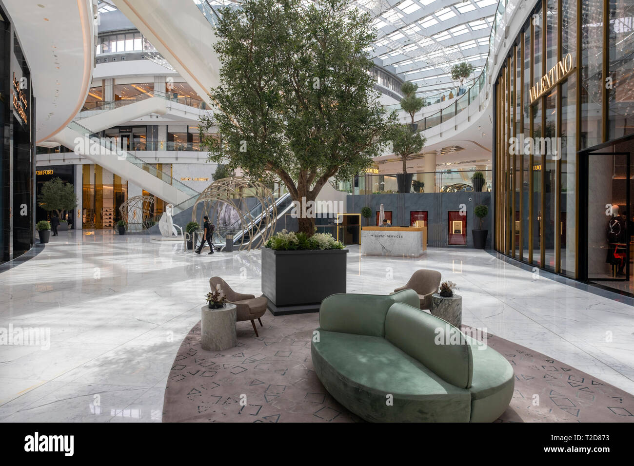 Le centre commercial de Dubaï, Dubaï, Émirats Arabes Unis Banque D'Images