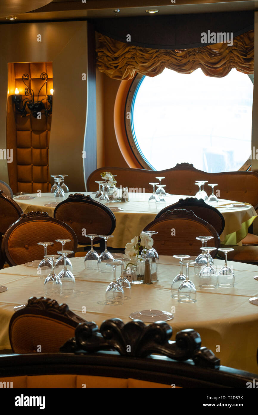 Luxueux restaurant interior Banque D'Images