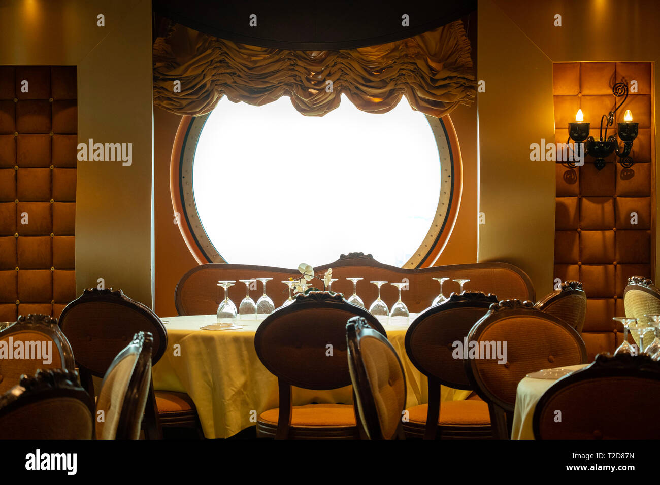 Luxueux restaurant interior Banque D'Images