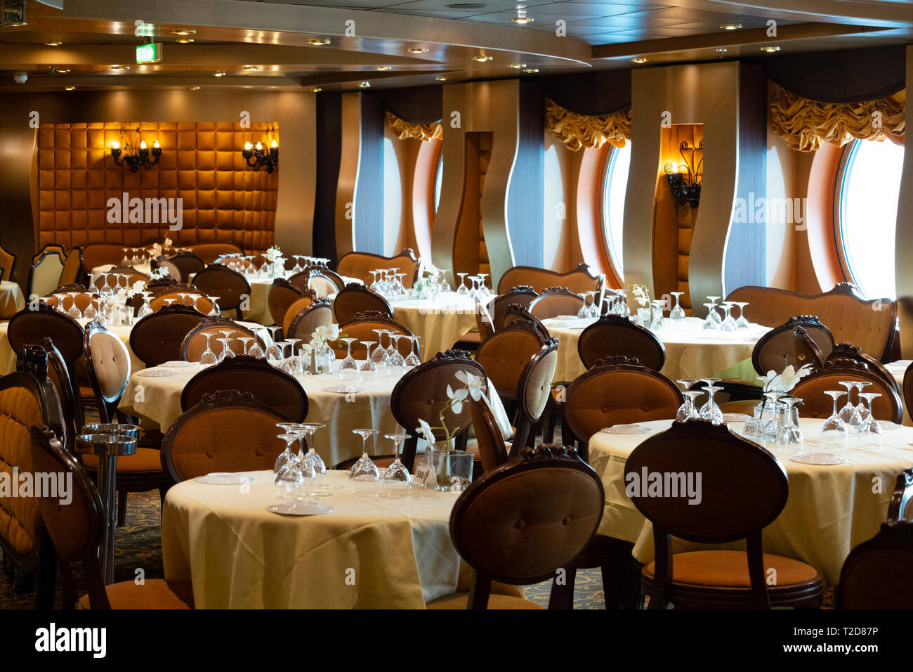 Luxueux restaurant interior Banque D'Images