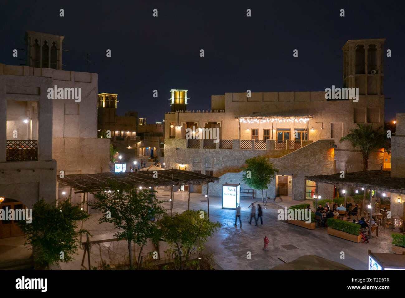 Al Seef souk du patrimoine à Dubaï, Émirats Arabes Unis Banque D'Images