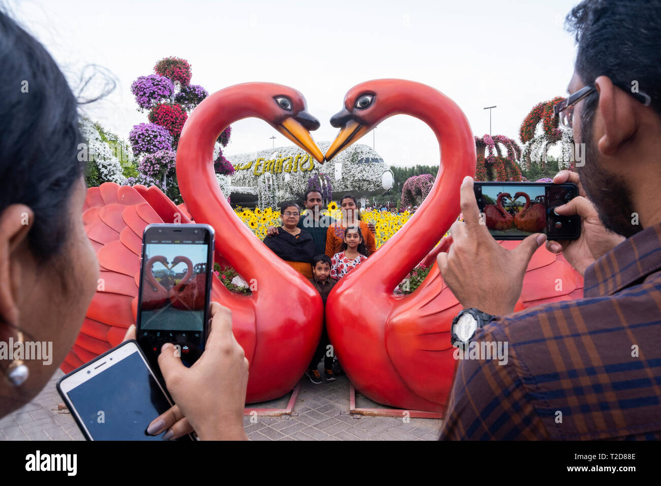 Jardin Miracle, Dubaï, Émirats Arabes Unis Banque D'Images