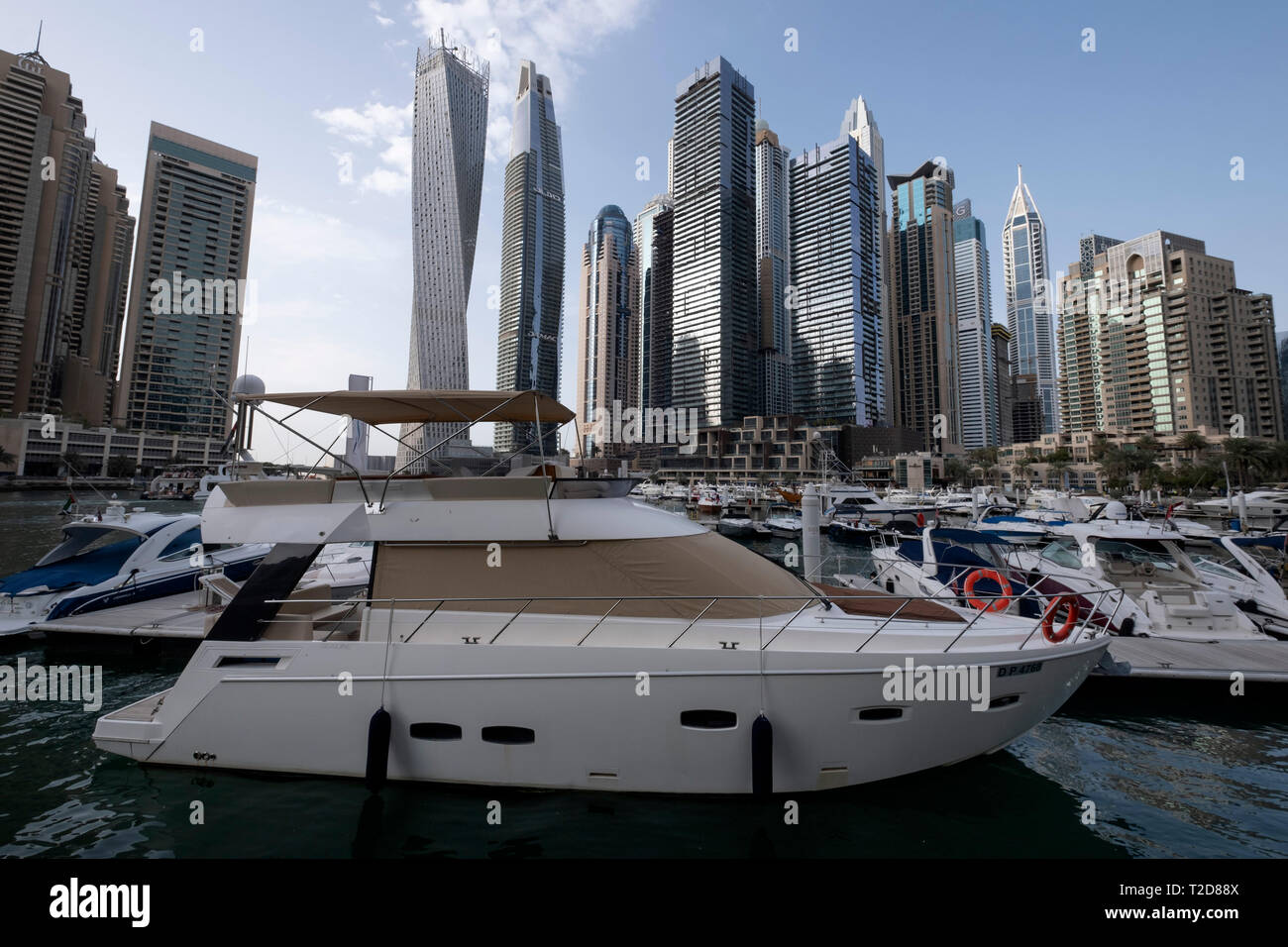 La Marina de Dubaï, Dubaï, Émirats Arabes Unis Banque D'Images