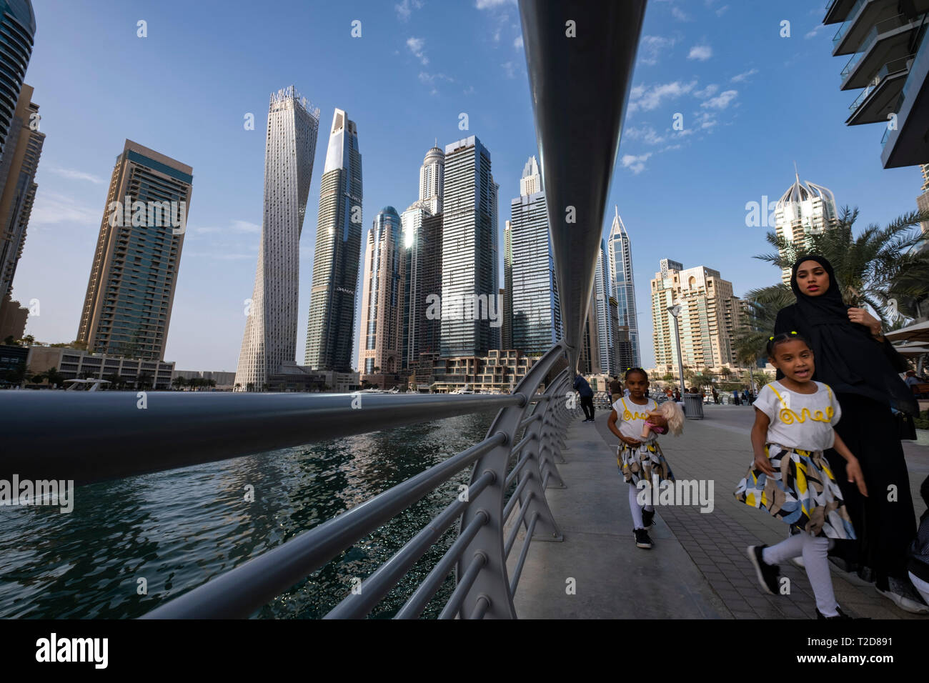 La Marina de Dubaï, Dubaï, Émirats Arabes Unis Banque D'Images