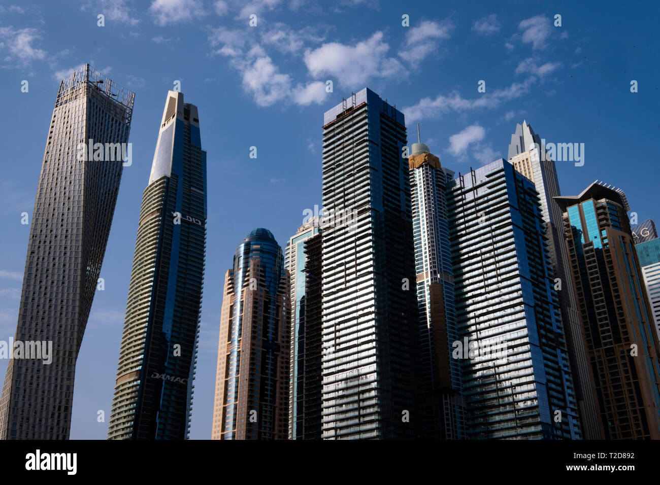 La Marina de Dubaï, Dubaï, Émirats Arabes Unis Banque D'Images
