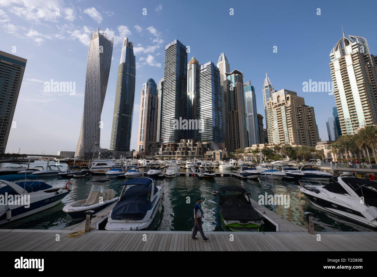 La Marina de Dubaï, Dubaï, Émirats Arabes Unis Banque D'Images