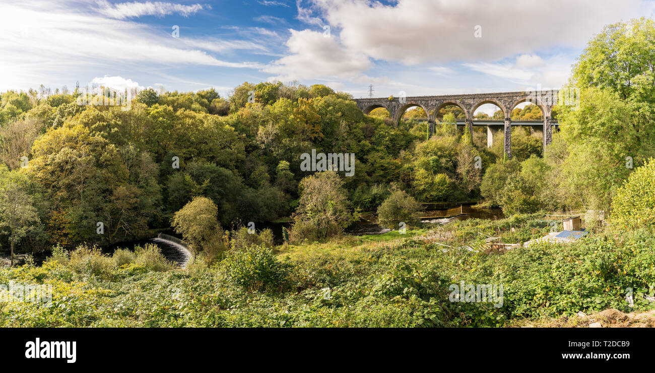 Le Viaduc de Cefn-Coed dans Merthyr Tydfil, Mid Glamorgan, Pays de Galles, Royaume-Uni Banque D'Images