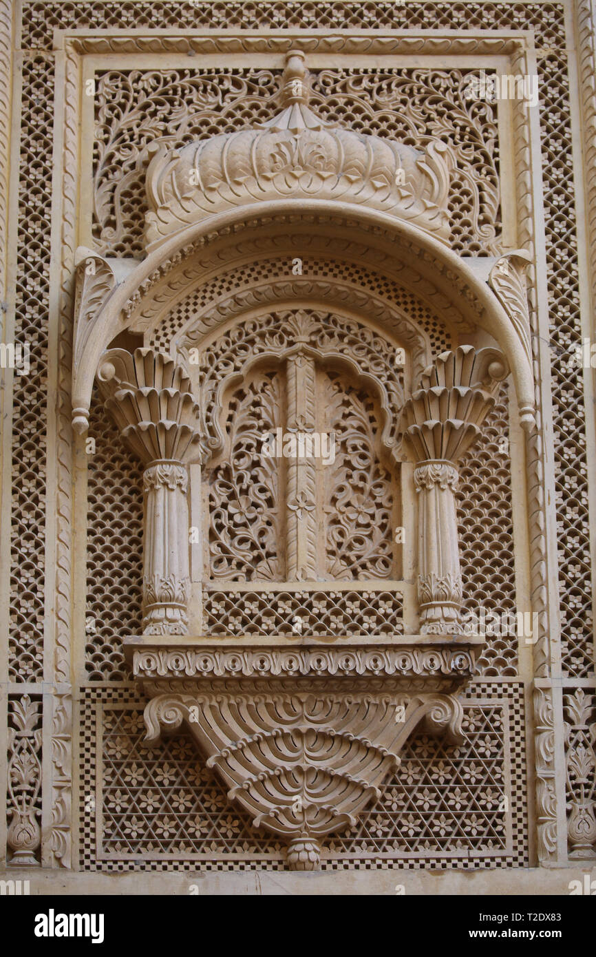 Nathmalji Ki Haveli - Fort Jaisalmer - Inde - Rajasthan - Patrimoine Banque D'Images