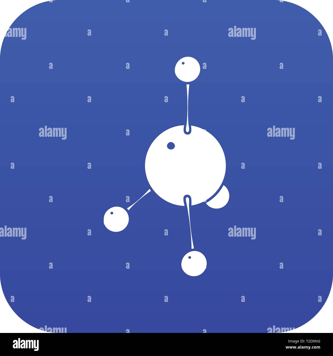 L'icône de l'acétone vecteur bleu Illustration de Vecteur