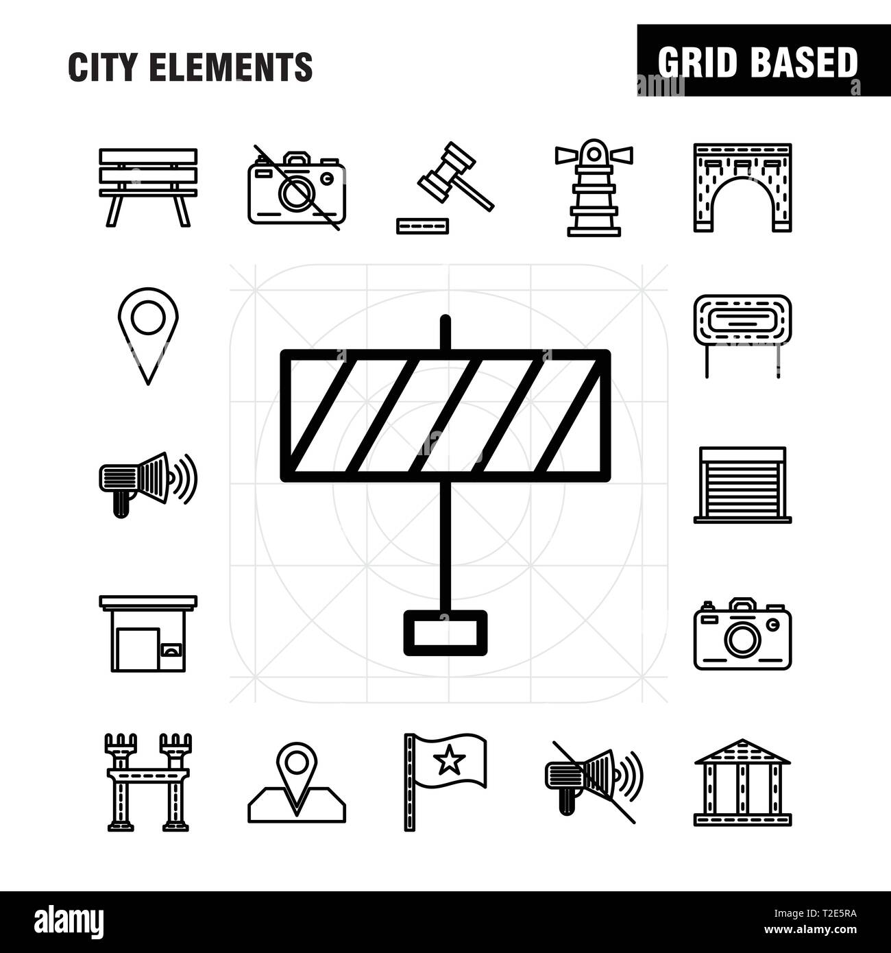 Ligne d'Icons Set pour l'infographie, Mobile UX/UI Kit et Print Design. Inclure : Fléchettes, Dart, Cible, flèche, jeu de fléchettes, Target, EPS 10 - ve Illustration de Vecteur