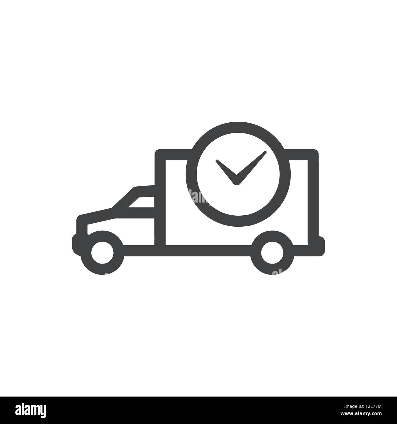 L'icône w Gestion du temps, dépêchez-vous, la date limite et à l'heure symbolique Illustration de Vecteur