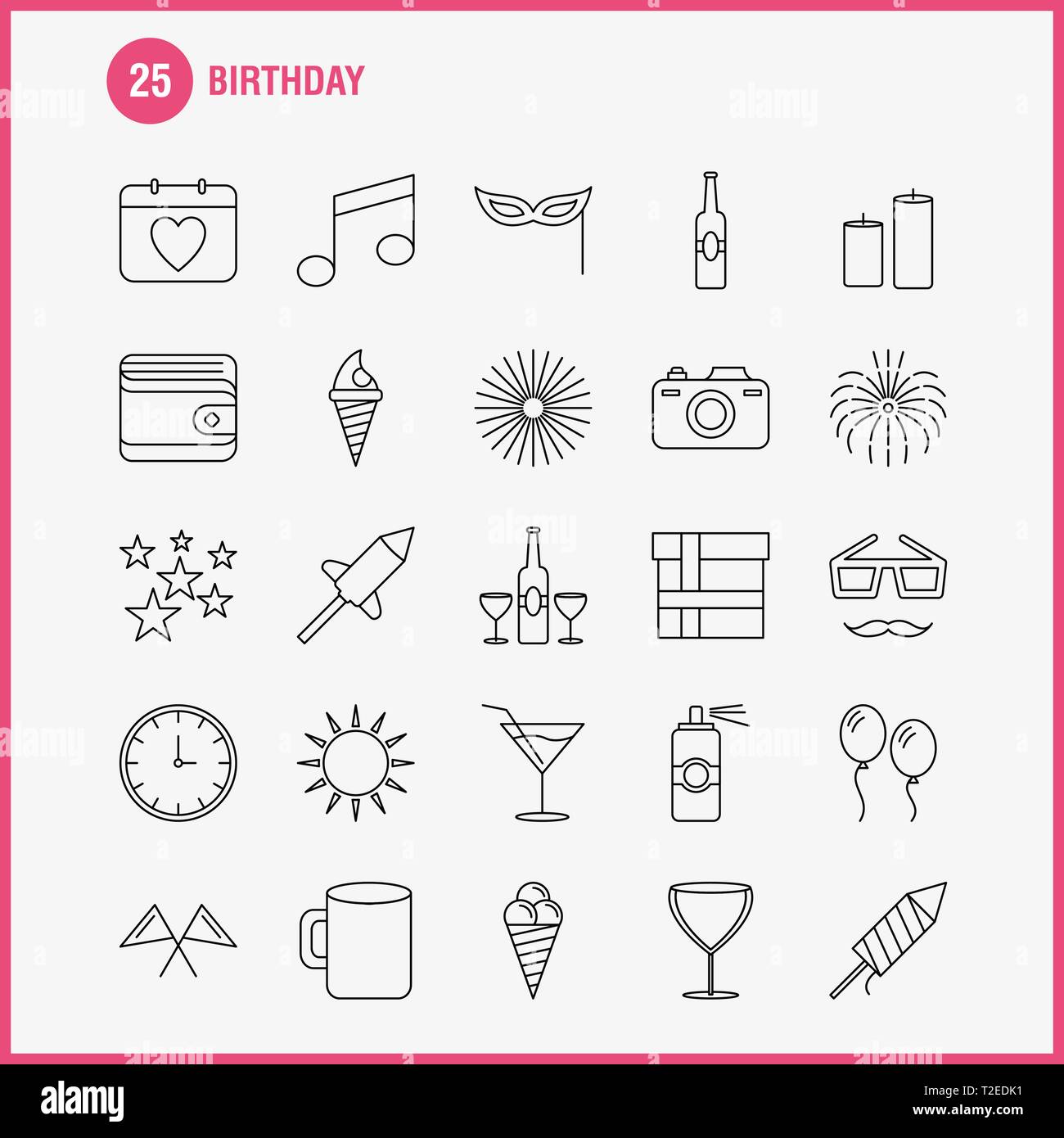 L Icone De La Ligne D Anniversaire Pour Le Web Print Et Mobile Ux Ui Kit L Icone De La Ligne D Anniversaire Pour Le Web Print Et Mobile Ux Ui Kit