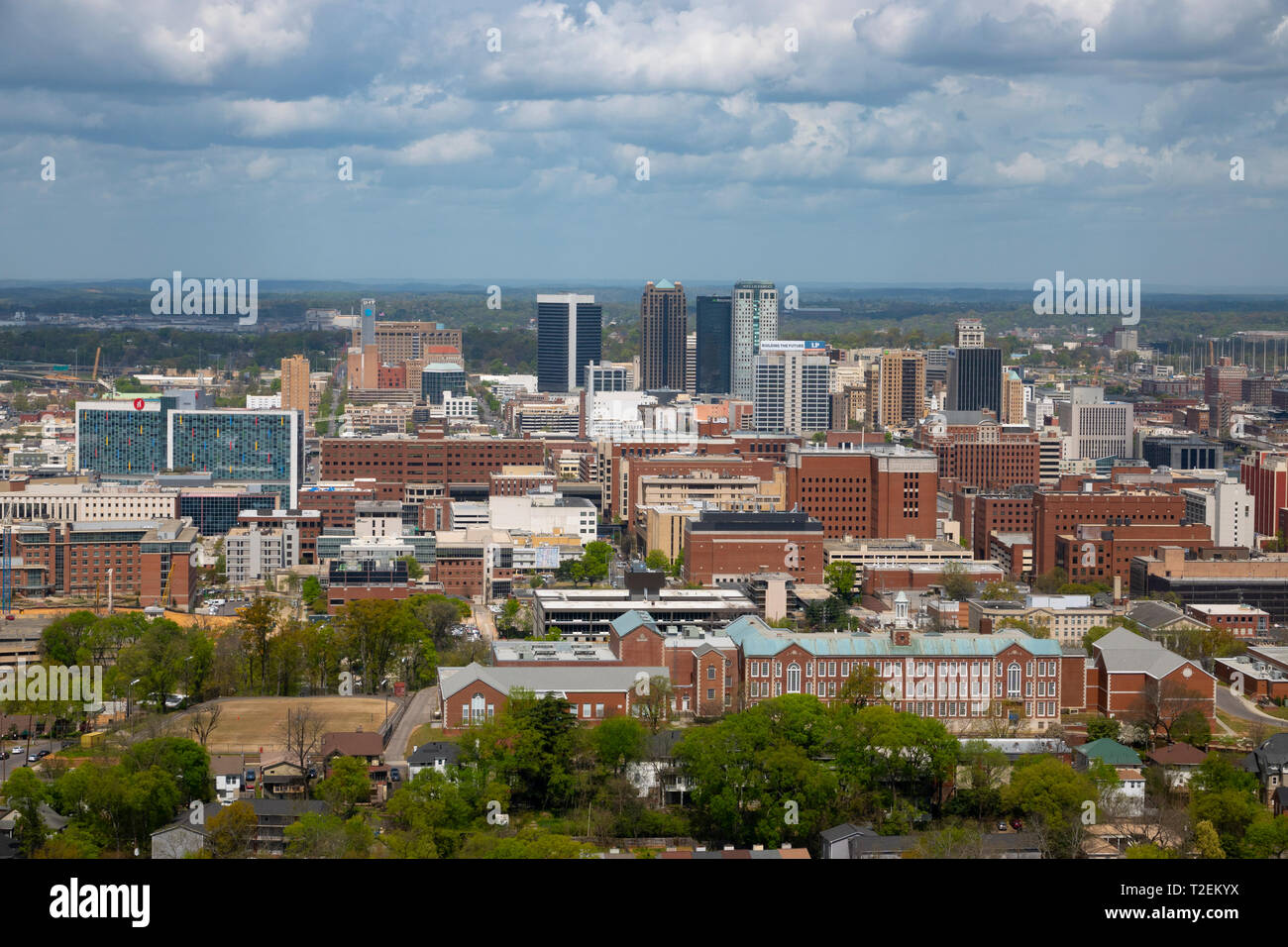 USA Alabama Birmingham aperçu de la ville méridionale AL Banque D'Images