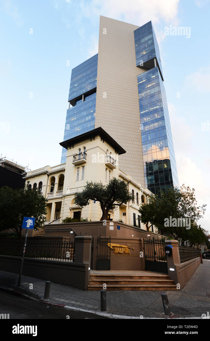 Le Levin Chambre le 46, Boulevard Rothschild à Tel Aviv. Banque D'Images