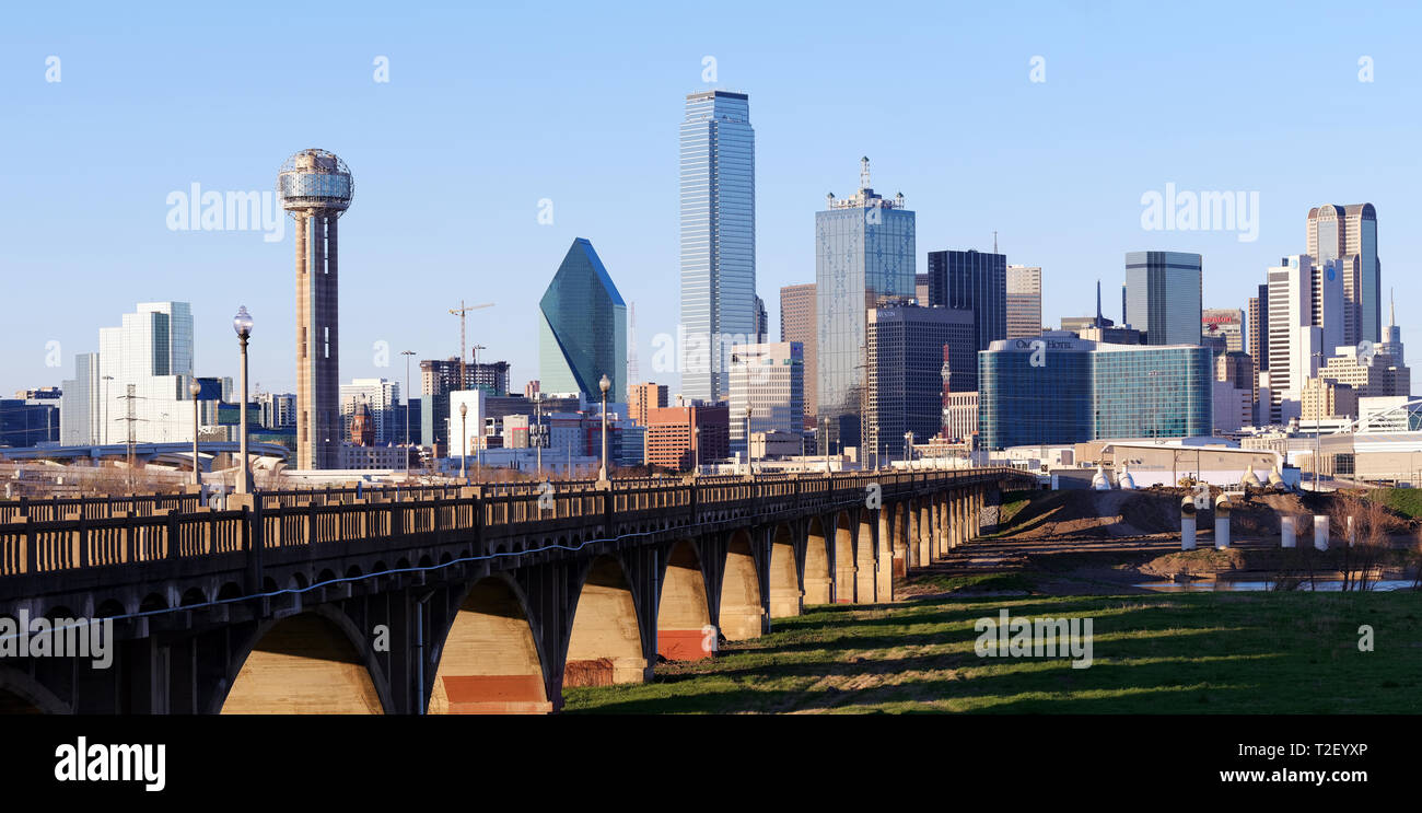 Texas Dallas Skyline 040419 Banque D'Images