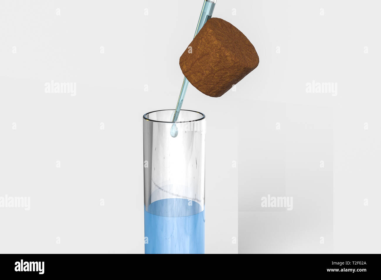 Le rendu 3D, les navires chimiques en laboratoire, les images numériques de l'ordinateur Banque D'Images