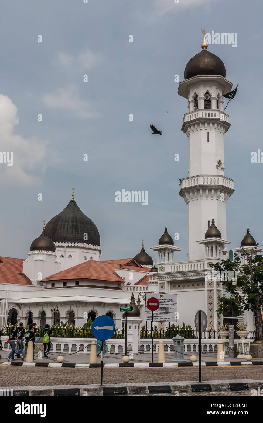 La mosquée Kapitan Keling construite au XIXe siècle par des commerçants musulmans indiens à George Town, Penang, Malaisie Banque D'Images