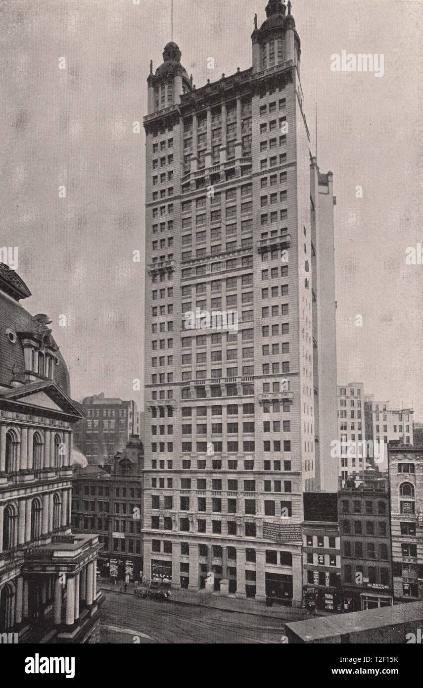 Park Row Building-13 à 21 Park Row ; Copyright 1899, par Irving Underhill, 17 Park Place, New York City Banque D'Images