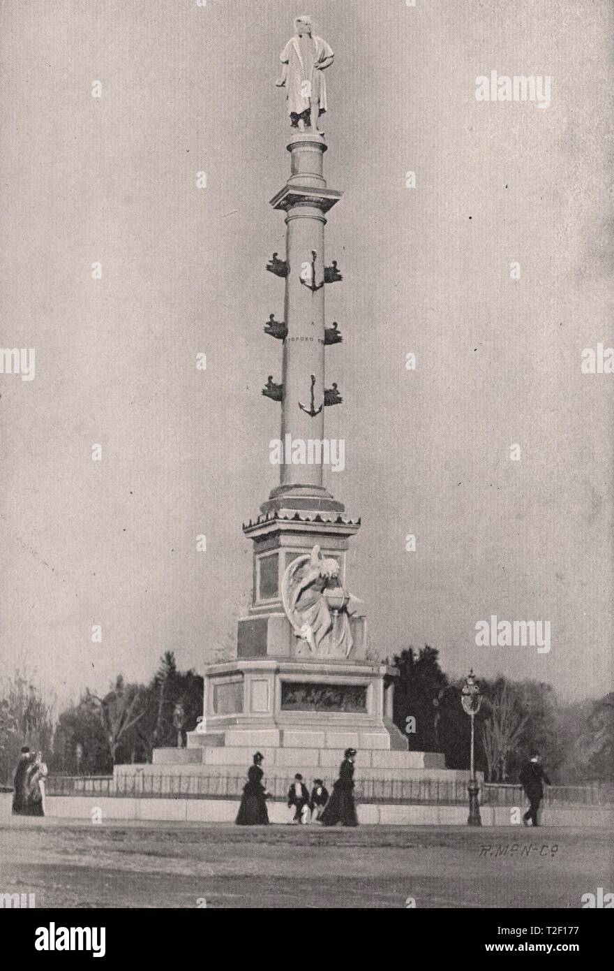 Columbus Monument-Fifty-neuvième rue, Broadway, et la 8e Avenue Banque D'Images
