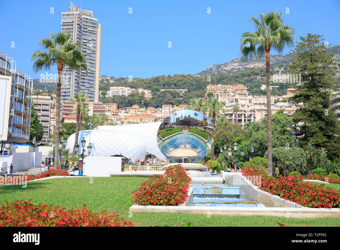 Casino de Monte Carlo réflexions à Monte Carlo, Monaco. Banque D'Images