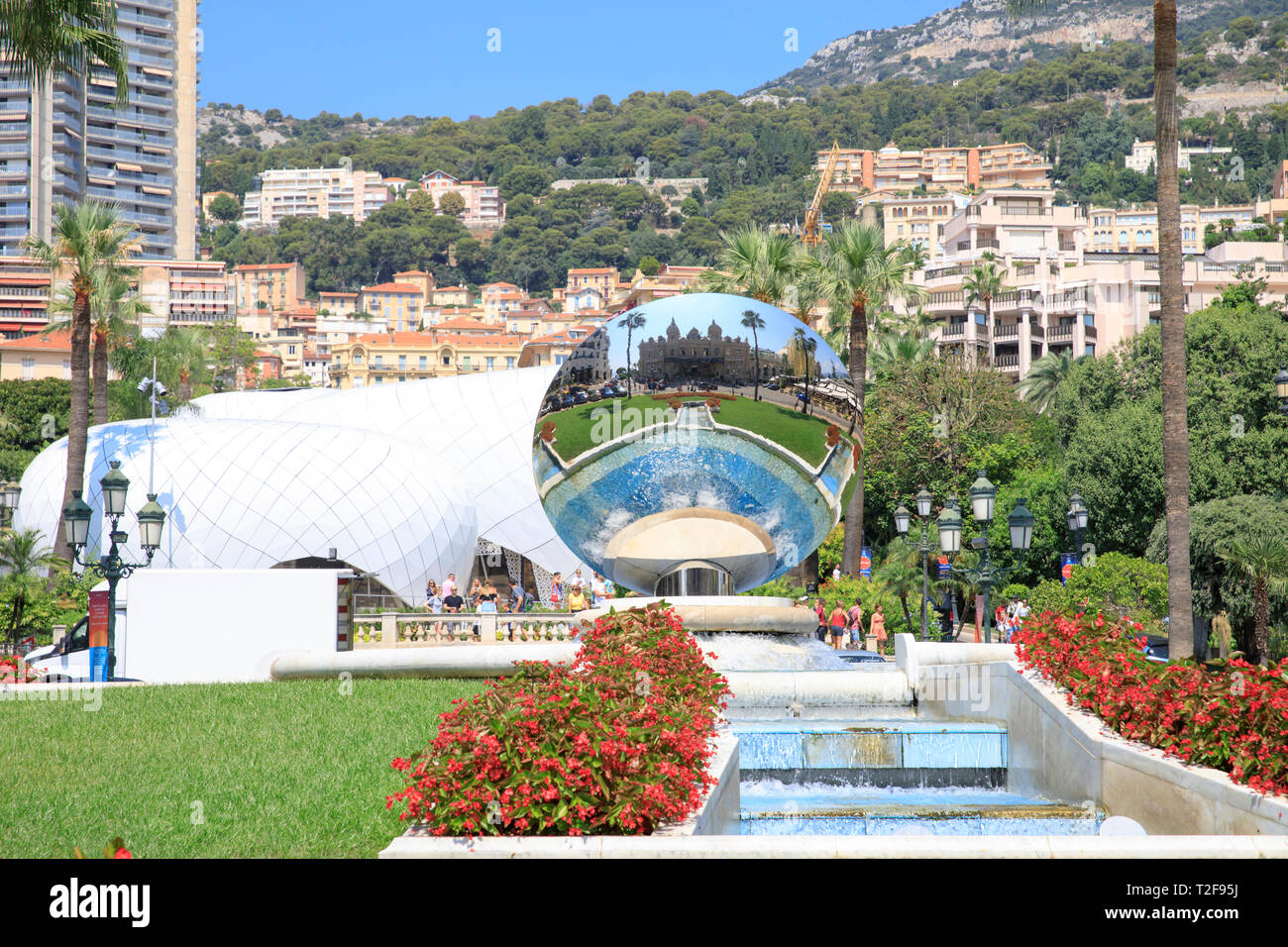 Casino de Monte Carlo réflexions à Monte Carlo, Monaco. Banque D'Images
