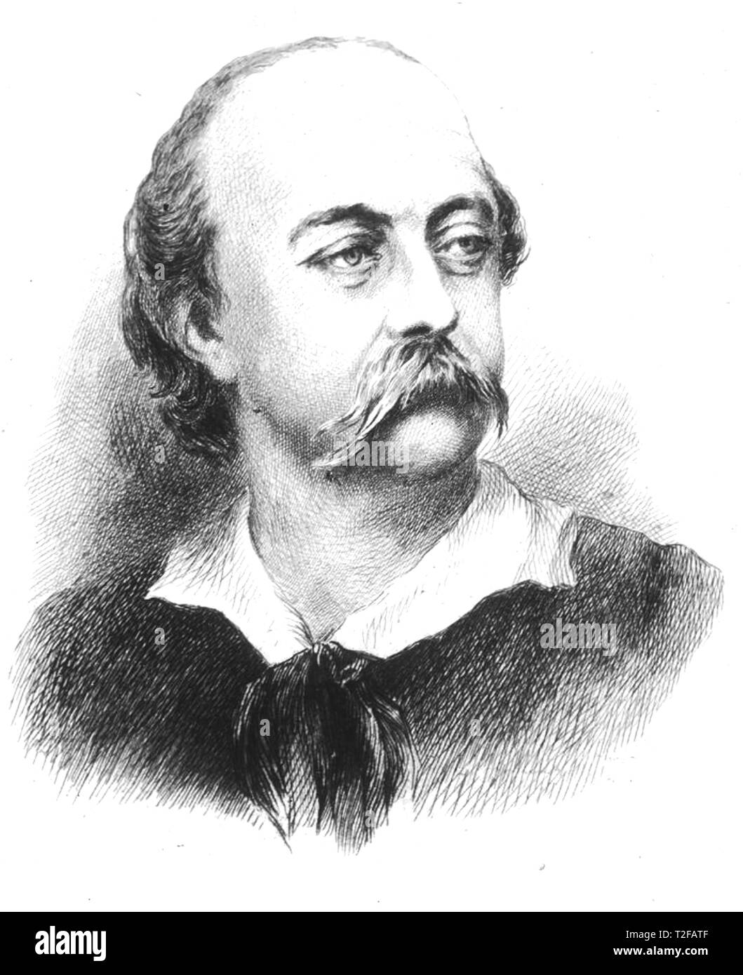 GUSTAVE Flaubert (1821-1880) romancier français Banque D'Images