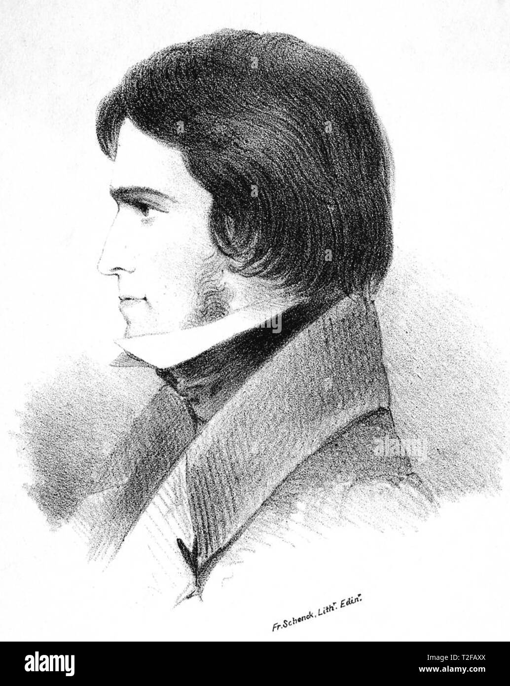 THOMAS CARLYLE (1795-1881) philosophe et historien écossais vers 1835 Banque D'Images