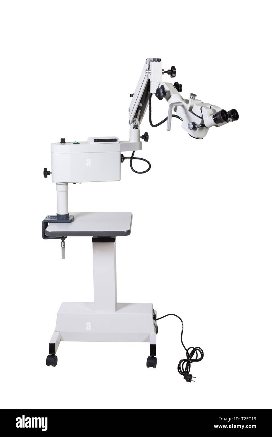 Équipement médical moderne - ophtalmologie opération microscope opératoire  isolated on white Photo Stock - Alamy