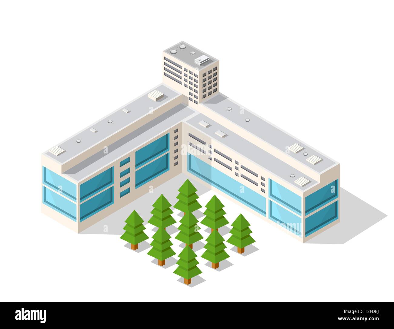 Paysage de ville hotel tour tourisme d'affaires domaine de la vie Illustration de Vecteur