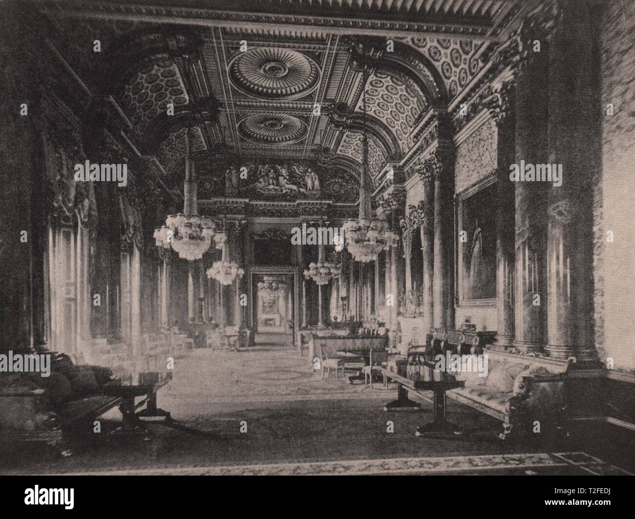 Le palais de Buckingham, la salle du Trône Banque D'Images