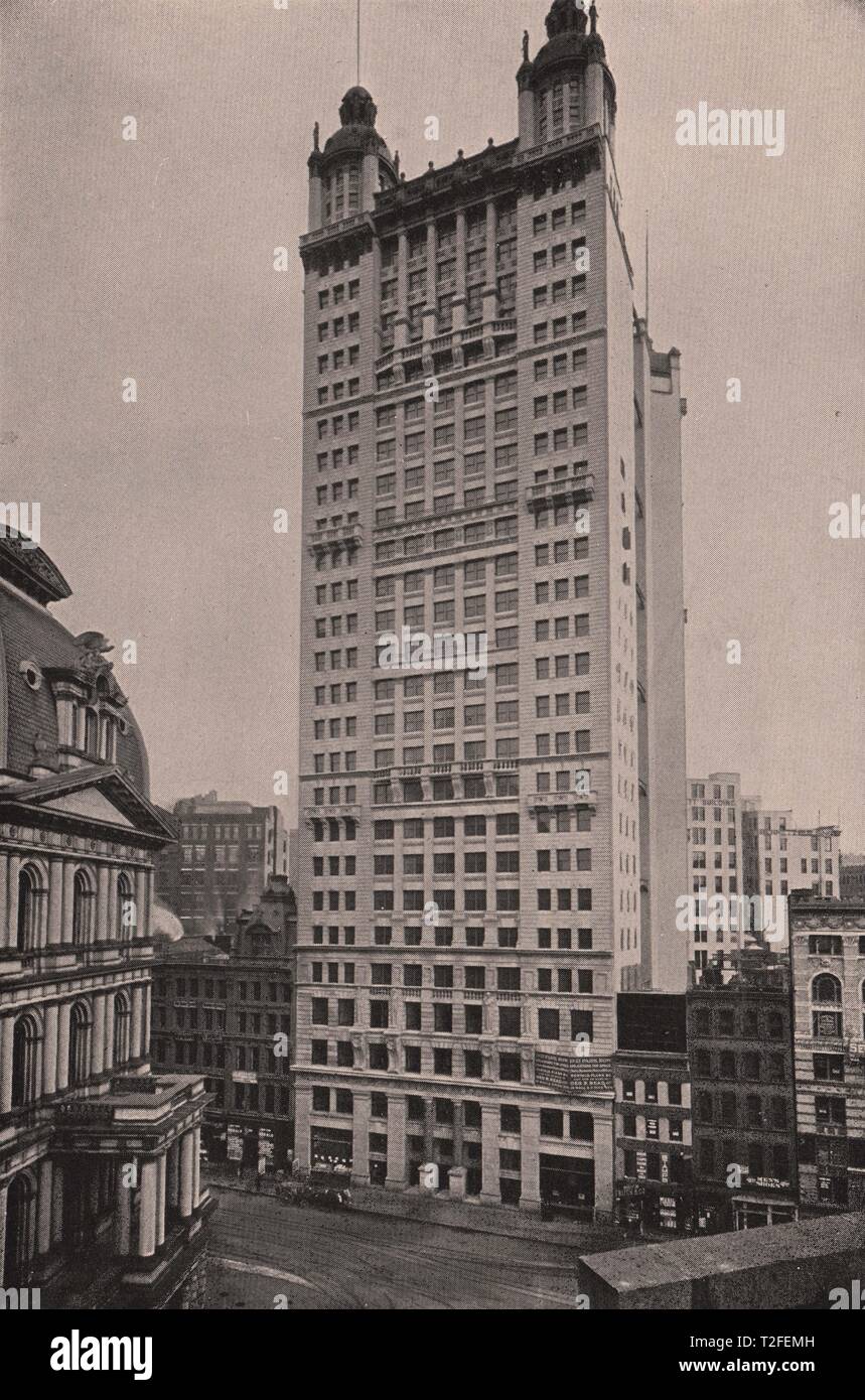 Park Row Building-13 à 21 Park Row ; Copyright 1899, par Irving Underhill, 17 Park Place, New York City Banque D'Images