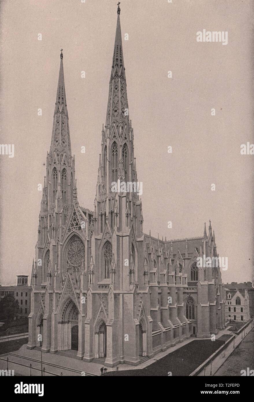 La Cathédrale St Patrick, Catholic-Fifth Romain Avenue, cinquantième et cinquante et unième Rue Banque D'Images