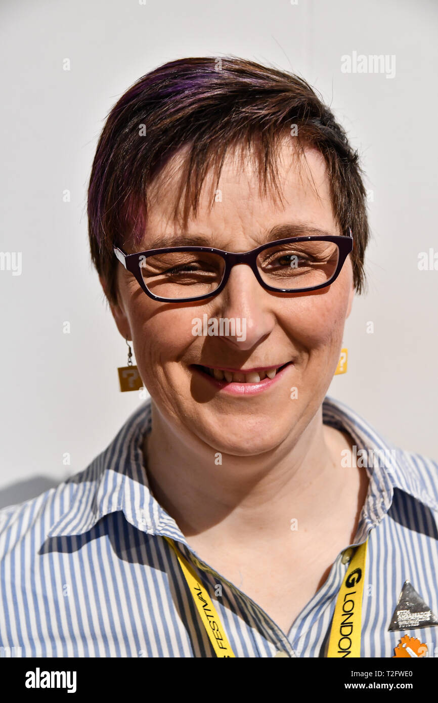 Londres, Royaume-Uni. Apr 02, 2019. Le PRÉSIDENT-DIRECTEUR GÉNÉRAL, Natalie Griffuths - Bougies d'identité à l'ukie étudiants à Londres 2019 : Festival des jeux à Somerset House du moyeu du Strand, London, UK. le 2 avril 2019. Credit Photo : Alamy/Capital Live News Banque D'Images
