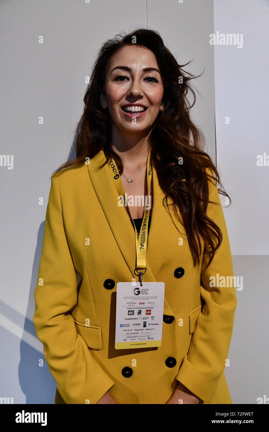 Londres, Royaume-Uni. Apr 02, 2019. Le président Simay Dinc est un jeu producteur et co-fondateur d'arts à Londres jouable recontacter Games Festival 2019 : HUB à Somerset House à Strand, London, UK. le 2 avril 2019. Credit Photo : Alamy/Capital Live News Banque D'Images