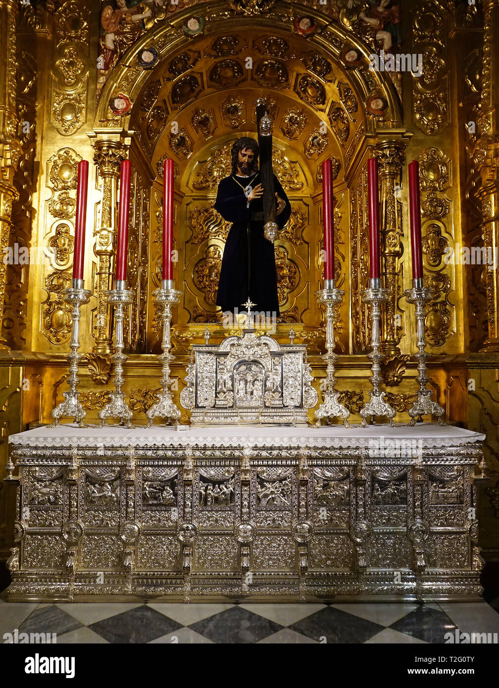Jésus à l'Iglesia de los Santos Mártires (l'église des Saints Martyrs) à malaga andalousie espagne Banque D'Images